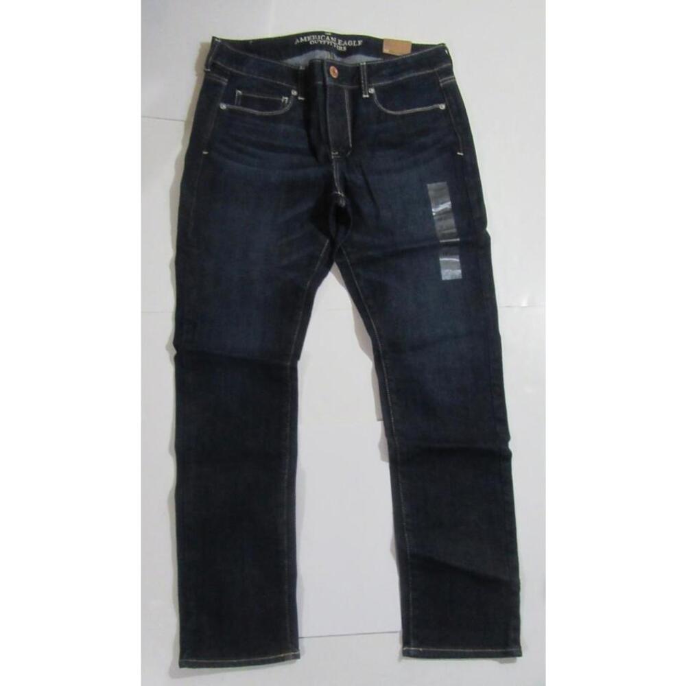 American Eagle Womens Skinny Denim Blue Jeans Indigo Run Size 12 NWT
